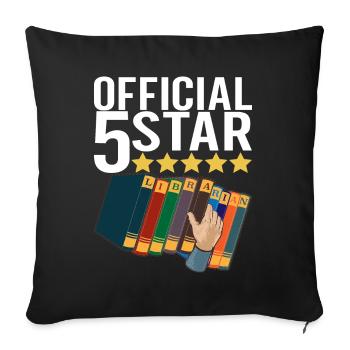 Bibliothèque de rats de bibliothèque de livres de lecture - Housse de coussin décorative 45 x 45 cm - noir - Devant