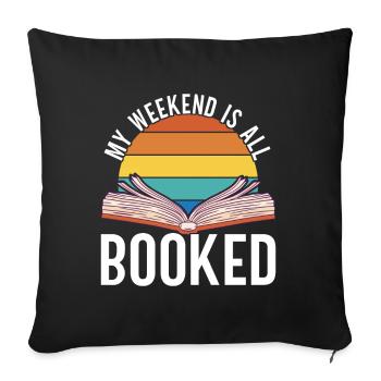 Lire des livres Rat de bibliothèque - Housse de coussin décorative 45 x 45 cm - noir - Devant