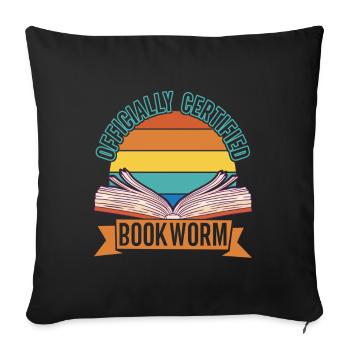 Lire des livres Rat de bibliothèque - Housse de coussin décorative 45 x 45 cm - noir - Devant