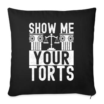 Law Student Judge Public Prosecutor - Sofa pillowcase 17,3'' x 17,3'' (45 x 45 cm) - black - Front