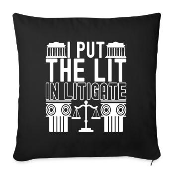 Law Student Judge Public Prosecutor - Sofa pillowcase 17,3'' x 17,3'' (45 x 45 cm) - black - Front
