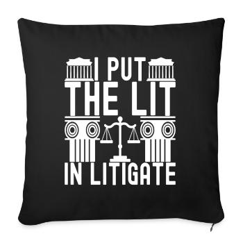 Étudiant en droit Juge Procureur de la République - Housse de coussin décorative 45 x 45 cm - noir - Devant
