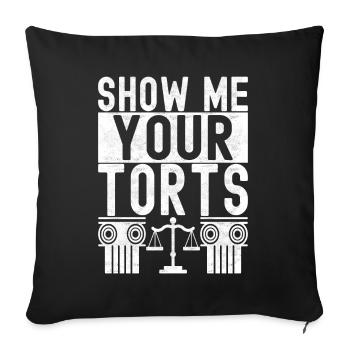 Law Student Judge Public Prosecutor - Sofa pillowcase 17,3'' x 17,3'' (45 x 45 cm) - black - Front