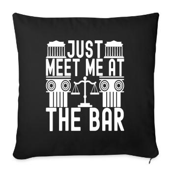 Law Student Judge Public Prosecutor - Sofa pillowcase 17,3'' x 17,3'' (45 x 45 cm) - black - Front
