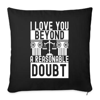 Law Student Judge Public Prosecutor - Sofa pillowcase 17,3'' x 17,3'' (45 x 45 cm) - black - Front