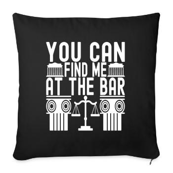 Law Student Judge Public Prosecutor - Sofa pillowcase 17,3'' x 17,3'' (45 x 45 cm) - black - Front