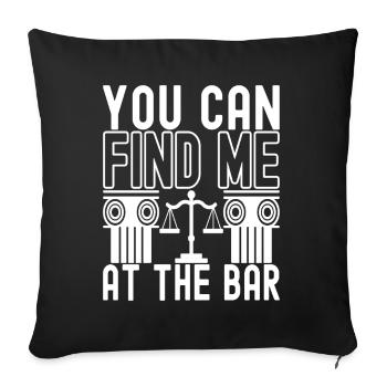 Law Student Judge Public Prosecutor - Sofa pillowcase 17,3'' x 17,3'' (45 x 45 cm) - black - Front