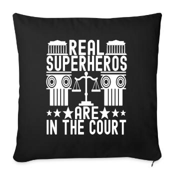 Law Student Judge Public Prosecutor - Sofa pillowcase 17,3'' x 17,3'' (45 x 45 cm) - black - Front