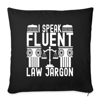 Law Student Judge Public Prosecutor - Sofa pillowcase 17,3'' x 17,3'' (45 x 45 cm) - black - Front
