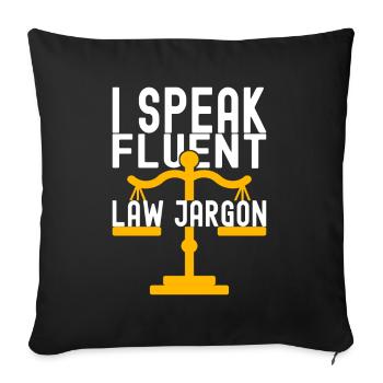 Law Student Judge Public Prosecutor - Sofa pillowcase 17,3'' x 17,3'' (45 x 45 cm) - black - Front