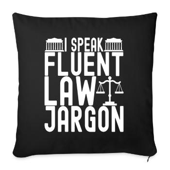 Law Student Judge Public Prosecutor - Sofa pillowcase 17,3'' x 17,3'' (45 x 45 cm) - black - Front