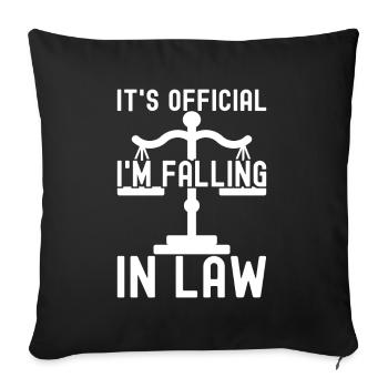 Law Student Judge Public Prosecutor - Sofa pillowcase 17,3'' x 17,3'' (45 x 45 cm) - black - Front