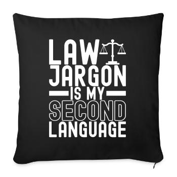 Étudiant en droit Juge Procureur de la République - Housse de coussin décorative 45 x 45 cm - noir - Devant