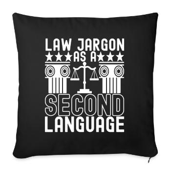 Étudiant en droit Juge Procureur de la République - Housse de coussin décorative 45 x 45 cm - noir - Devant
