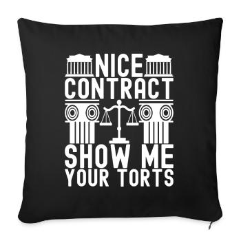 Law Student Judge Public Prosecutor - Sofa pillowcase 17,3'' x 17,3'' (45 x 45 cm) - black - Front