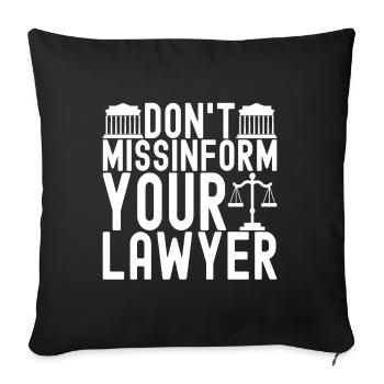 Law Student Judge Public Prosecutor - Sofa pillowcase 17,3'' x 17,3'' (45 x 45 cm) - black - Front