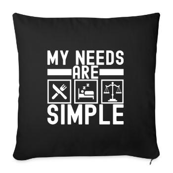 Law Student Judge Public Prosecutor - Sofa pillowcase 17,3'' x 17,3'' (45 x 45 cm) - black - Front