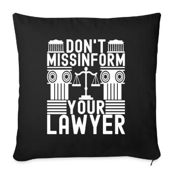 Law Student Judge Public Prosecutor - Sofa pillowcase 17,3'' x 17,3'' (45 x 45 cm) - black - Front