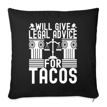 Law Student Judge Prosecutor - Sofa pillowcase 17,3'' x 17,3'' (45 x 45 cm) - black - Front