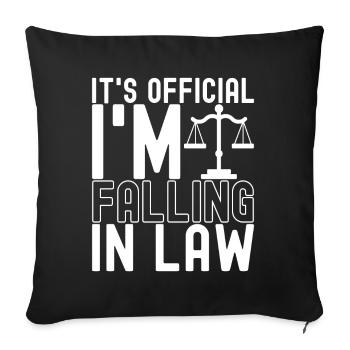 Étudiant en droit Juge Procureur de la République - Housse de coussin décorative 45 x 45 cm - noir - Devant
