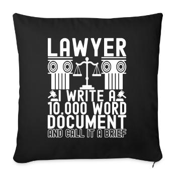Law Student Judge Prosecutor - Sofa pillowcase 17,3'' x 17,3'' (45 x 45 cm) - black - Front