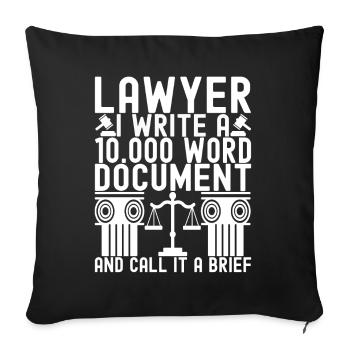 Law Student Judge Public Prosecutor - Sofa pillowcase 17,3'' x 17,3'' (45 x 45 cm) - black - Front