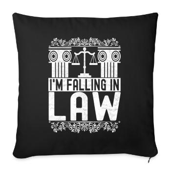 Law Student Judge Public Prosecutor - Sofa pillowcase 17,3'' x 17,3'' (45 x 45 cm) - black - Front