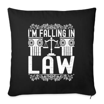Law Student Judge Public Prosecutor - Sofa pillowcase 17,3'' x 17,3'' (45 x 45 cm) - black - Front
