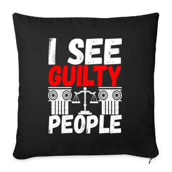 Law Student Judge Prosecutor - Sofa pillowcase 17,3'' x 17,3'' (45 x 45 cm) - black - Front