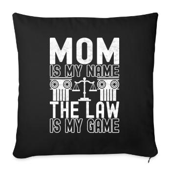 Étudiant en droit Juge Procureur de la République - Housse de coussin décorative 45 x 45 cm - noir - Devant