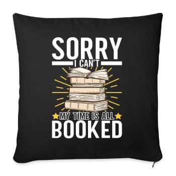 Lire des livres Rat de bibliothèque - Housse de coussin décorative 45 x 45 cm - noir - Devant