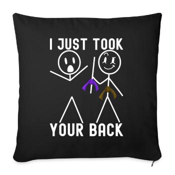 Brazilian Jiu-Jitsu BJJ Grappling - Sofa pillowcase 17,3'' x 17,3'' (45 x 45 cm) - black - Front
