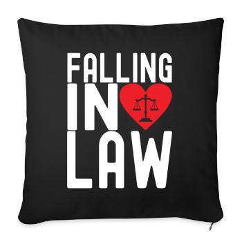 Law Student Judge Public Prosecutor - Sofa pillowcase 17,3'' x 17,3'' (45 x 45 cm) - black - Front