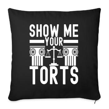 Law Student Judge Public Prosecutor - Sofa pillowcase 17,3'' x 17,3'' (45 x 45 cm) - black - Front
