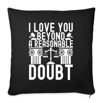 Law Student Judge Public Prosecutor - Sofa pillowcase 17,3'' x 17,3'' (45 x 45 cm) - black - Front