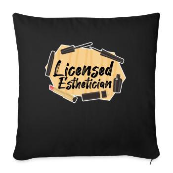 Beautician Cosmetics - Sofa pillowcase 17,3'' x 17,3'' (45 x 45 cm) - black - Front