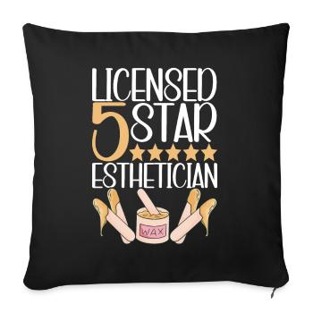 Beautician Cosmetics - Sofa pillowcase 17,3'' x 17,3'' (45 x 45 cm) - black - Front
