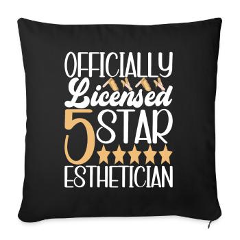 Beautician Cosmetics - Sofa pillowcase 17,3'' x 17,3'' (45 x 45 cm) - black - Front