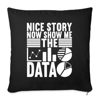Data Scientist Data Analyst - Sofakissenbezug 45 x 45 cm - Schwarz - Vorne