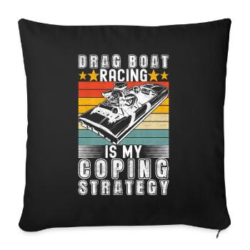 Course de dragsters - Housse de coussin décorative 45 x 45 cm - noir - Devant