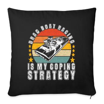 Course de dragsters - Housse de coussin décorative 45 x 45 cm - noir - Devant
