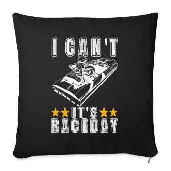 Course de dragsters - Housse de coussin décorative 45 x 45 cm - noir - Devant