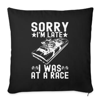 Course de dragsters - Housse de coussin décorative 45 x 45 cm - noir - Devant