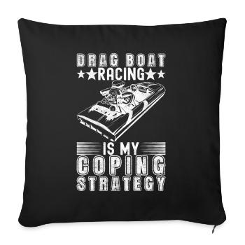Course de dragsters - Housse de coussin décorative 45 x 45 cm - noir - Devant