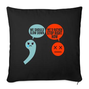 Englisch Lehrer English Teacher - Sofa pillowcase 17,3'' x 17,3'' (45 x 45 cm) - black - Front