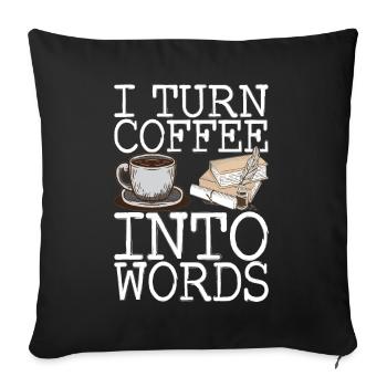 Auteur Schreiber - Housse de coussin décorative 45 x 45 cm - noir - Devant