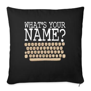 Auteur Schreiber - Housse de coussin décorative 45 x 45 cm - noir - Devant