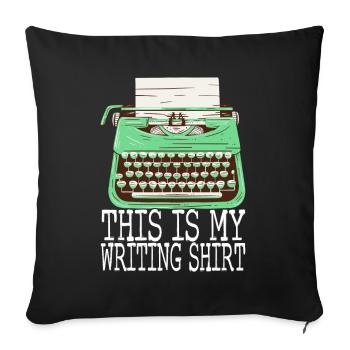 Auteur Schreiber - Housse de coussin décorative 45 x 45 cm - noir - Devant
