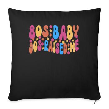 90s 90s 90s Party - Sofa pillowcase 17,3'' x 17,3'' (45 x 45 cm) - black - Front