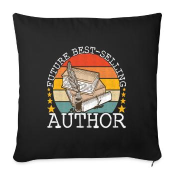 Auteur Écrivain Écrivain - Housse de coussin décorative 45 x 45 cm - noir - Devant